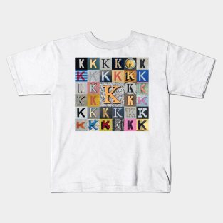 Nick's Type Art: K Kids T-Shirt